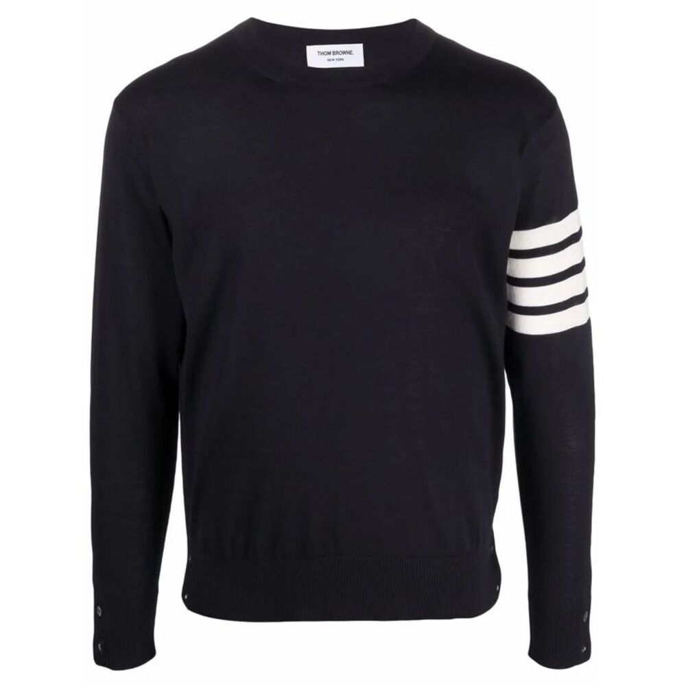 Thom Browne Men Wool 4-Bar Pullover